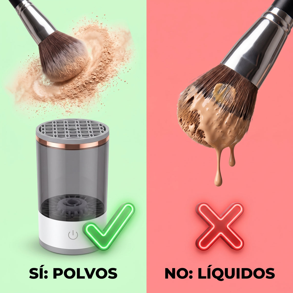 Limpiador Eléctrico de Brochas de Maquillaje Portátil (USB)