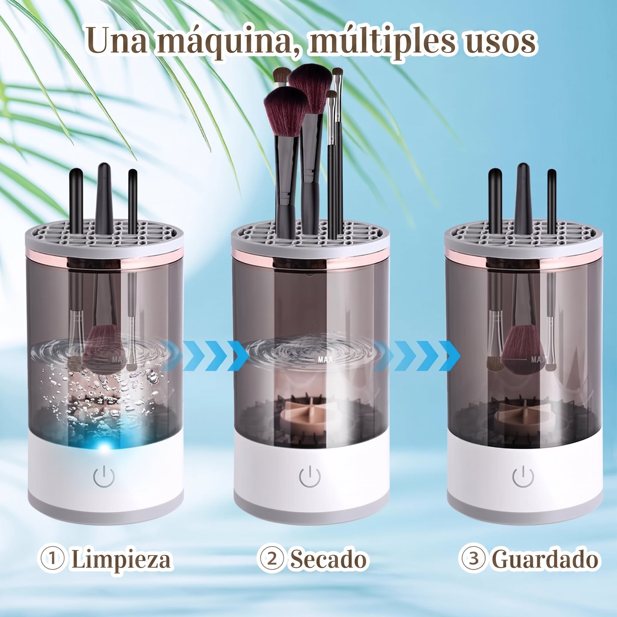 Limpiador Eléctrico de Brochas de Maquillaje Portátil (USB)