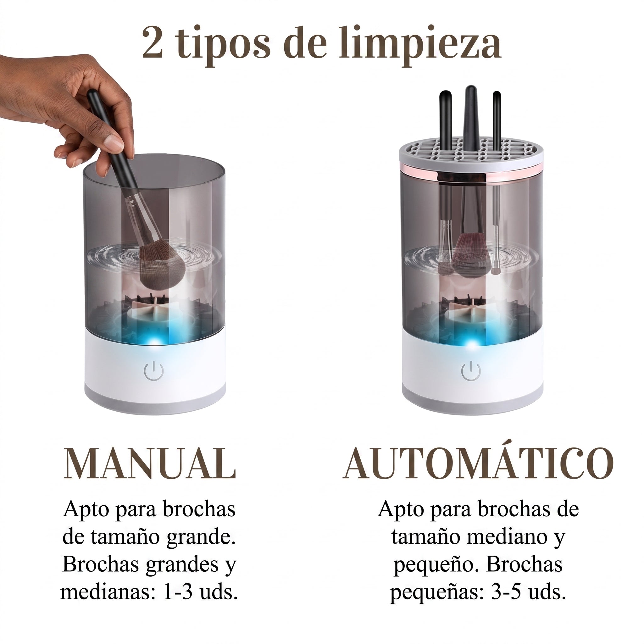 Limpiador Eléctrico de Brochas de Maquillaje Portátil (USB)
